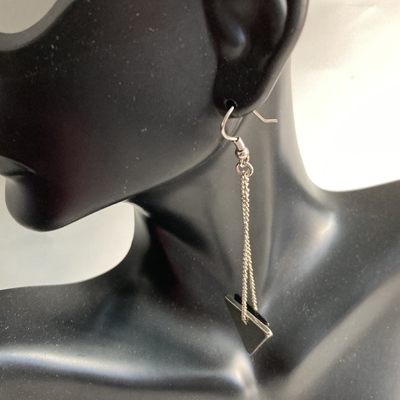 Triangle Drop Earrings - Picture 8 of 11